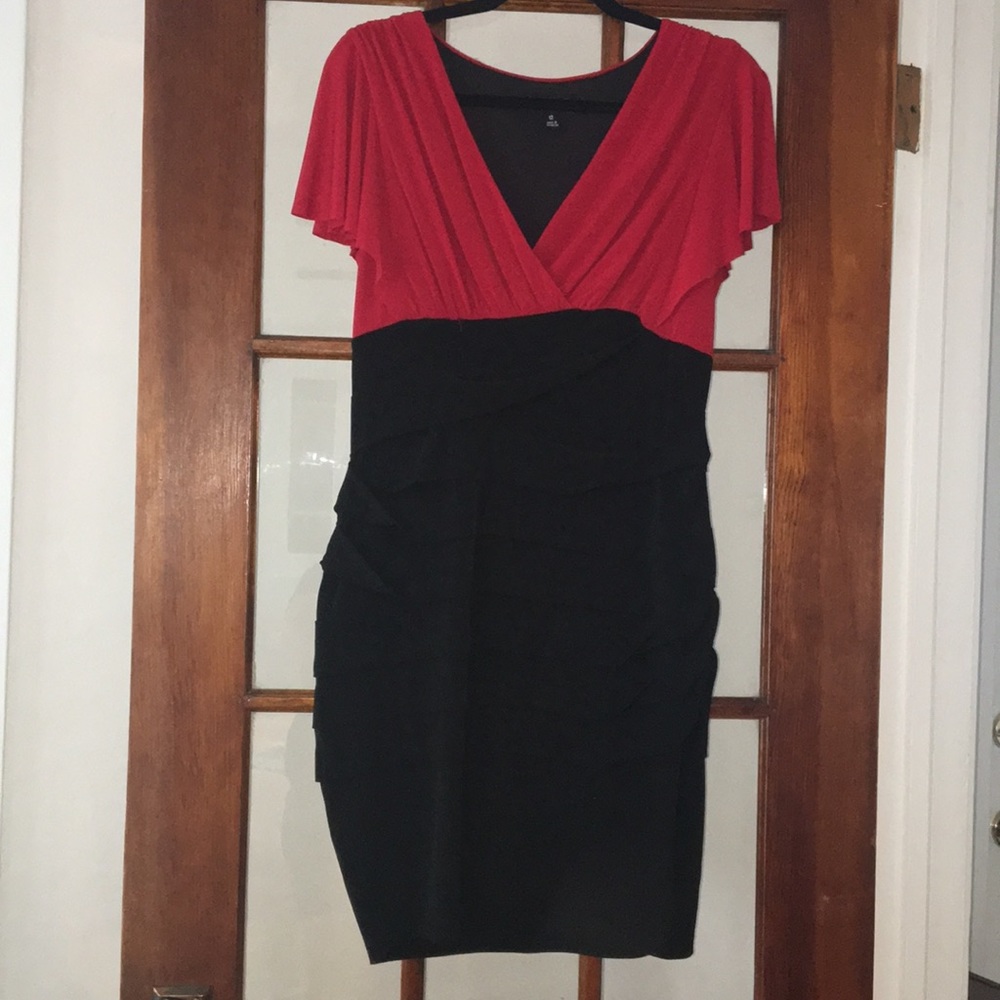 Red and Black Dress
